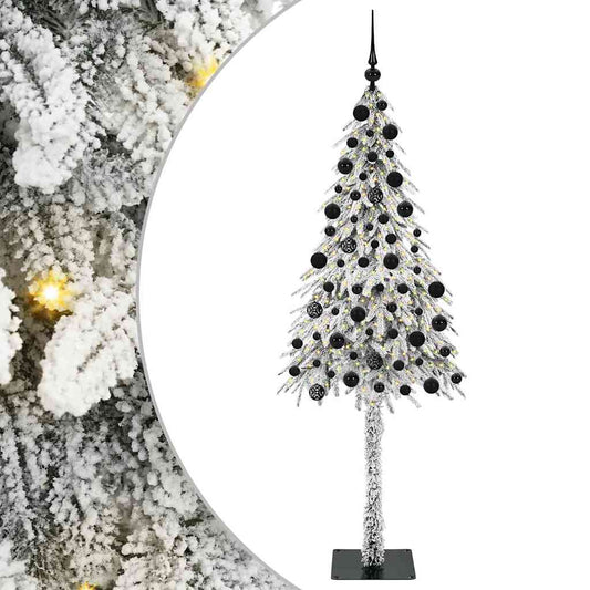 Albero di Natale con 300 LED, bianco, 210 cm, PE e acciaio