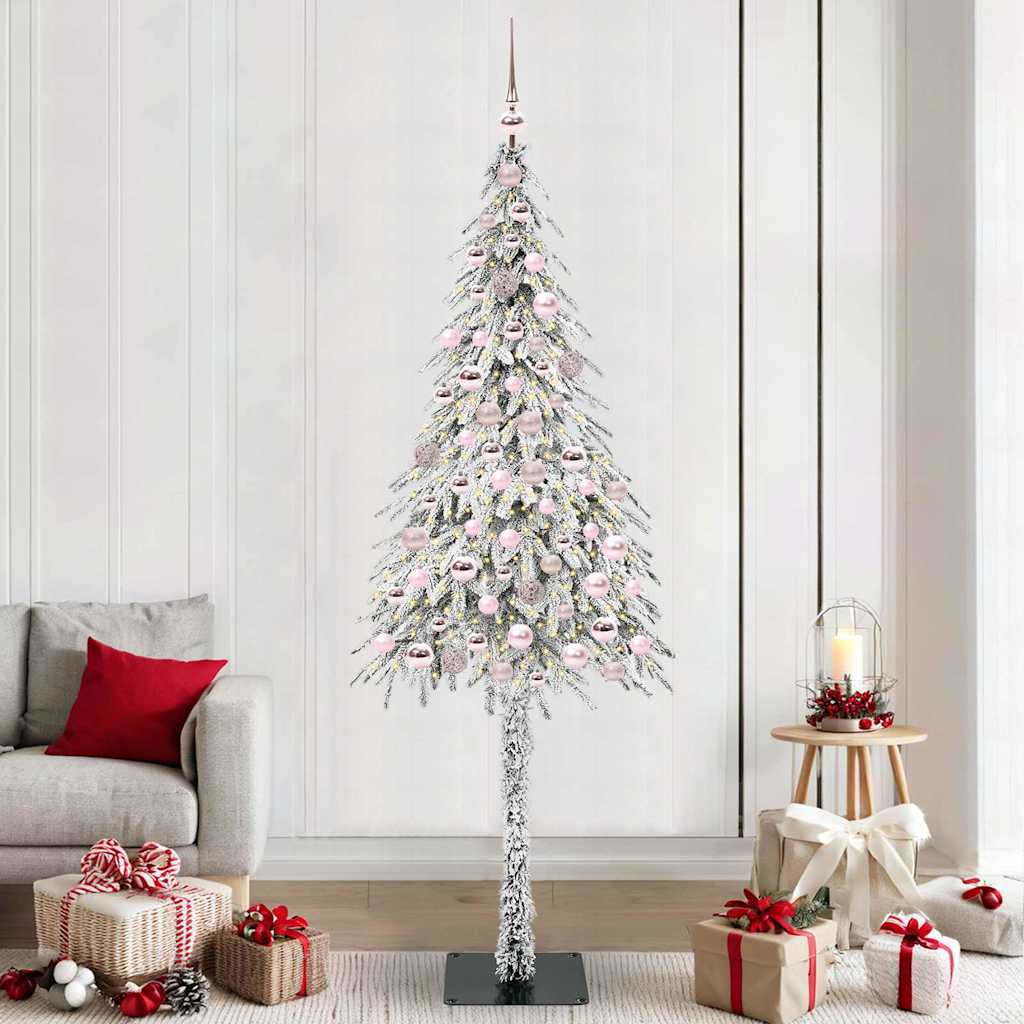 Albero di Natale con 300 LED, bianco, 210 cm, PE e acciaio