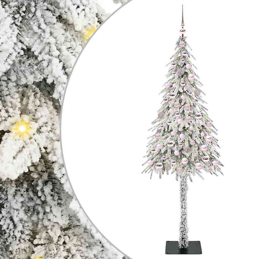 Albero di Natale con 300 LED, bianco, 210 cm, PE e acciaio