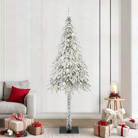 Albero di Natale con 300 LED, bianco, 210 cm, PE e acciaio