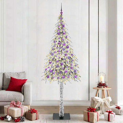Albero di Natale con 300 LED, bianco, 210 cm, PE e acciaio