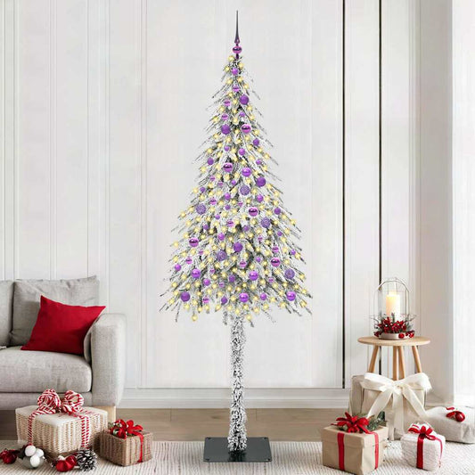 Albero di Natale con 300 LED, bianco, 210 cm, PE e acciaio