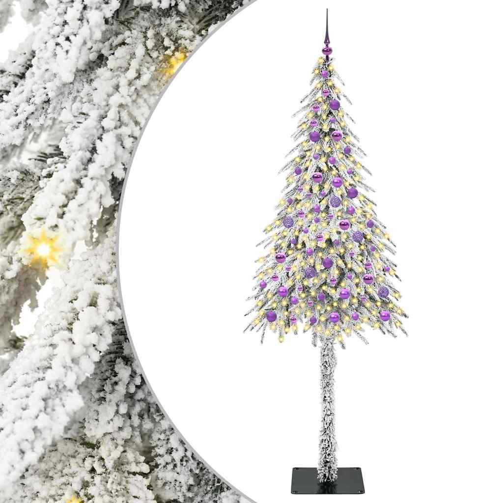 Albero di Natale con 300 LED, bianco, 210 cm, PE e acciaio