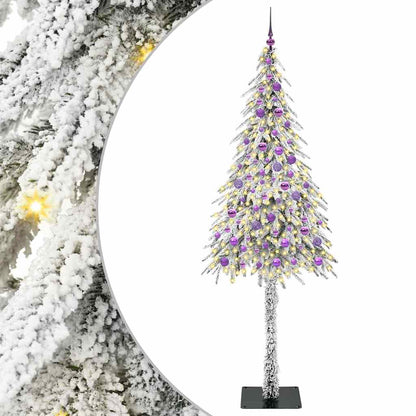 Albero di Natale con 300 LED, bianco, 210 cm, PE e acciaio