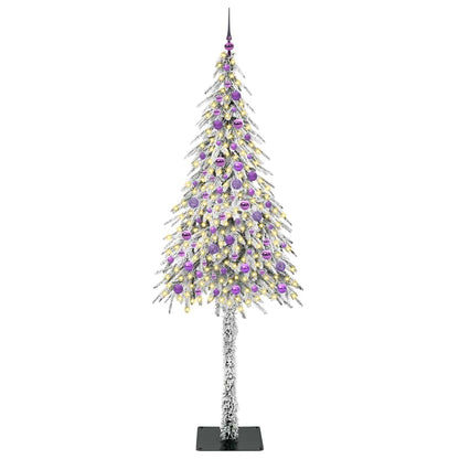 Albero di Natale con 300 LED, bianco, 210 cm, PE e acciaio