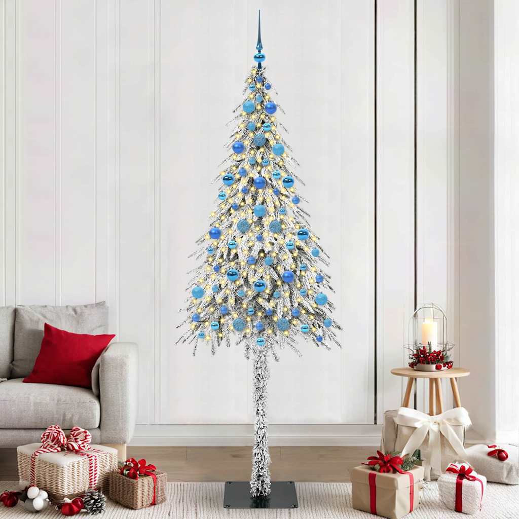 Albero di Natale con 300 LED, bianco, 210 cm, PE e acciaio