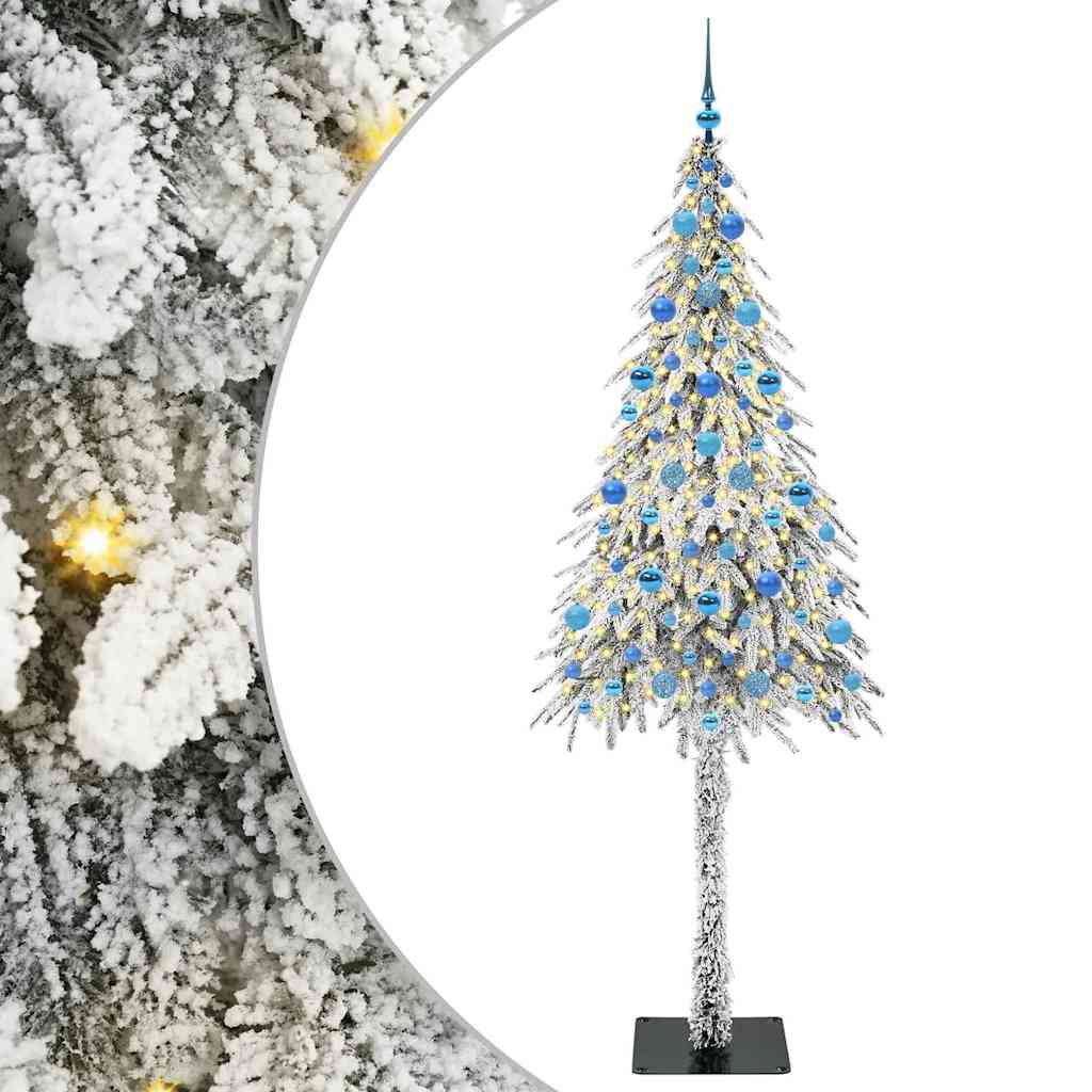 Albero di Natale con 300 LED, bianco, 210 cm, PE e acciaio
