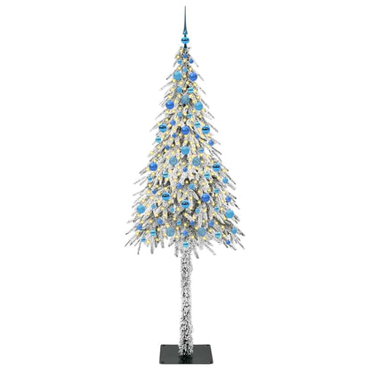 Albero di Natale con 300 LED, bianco, 210 cm, PE e acciaio