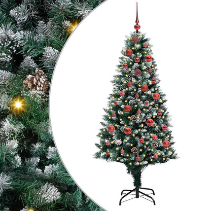 Künstlicher Weihnachtsbaum mit 150 LEDs mit Ständer Grün 150 cm