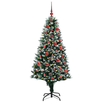 Künstlicher Weihnachtsbaum mit 150 LEDs mit Ständer Grün 150 cm