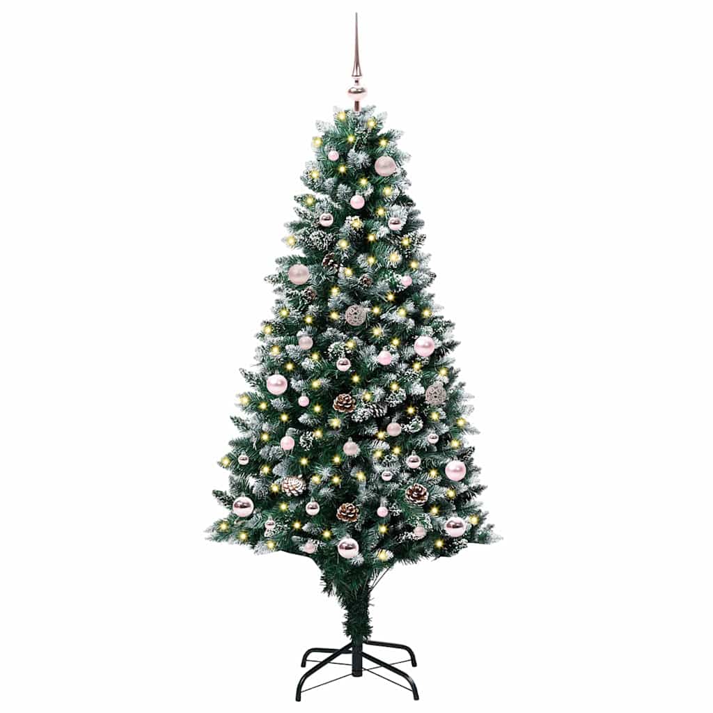 Künstlicher Weihnachtsbaum mit 150 LEDs mit Ständer Grün 150 cm
