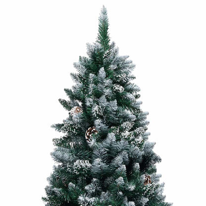 Albero di Natale artificiale con 150 LED con supporto verde 150 cm