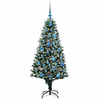 Künstlicher Weihnachtsbaum mit 150 LEDs mit Ständer Grün 150 cm