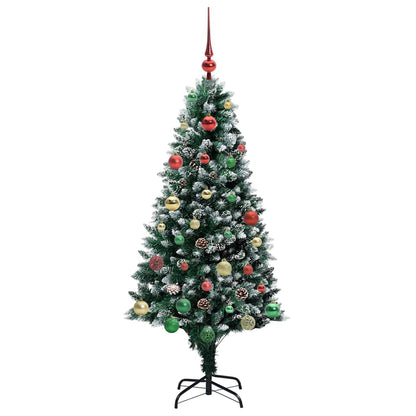 Künstlicher Weihnachtsbaum mit 150 LEDs mit Ständer Grün 150 cm
