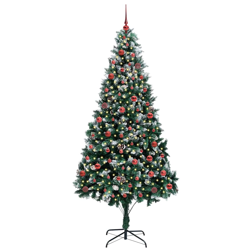 Künstlicher Weihnachtsbaum mit 300 LEDs mit Ständer Grün 210 cm