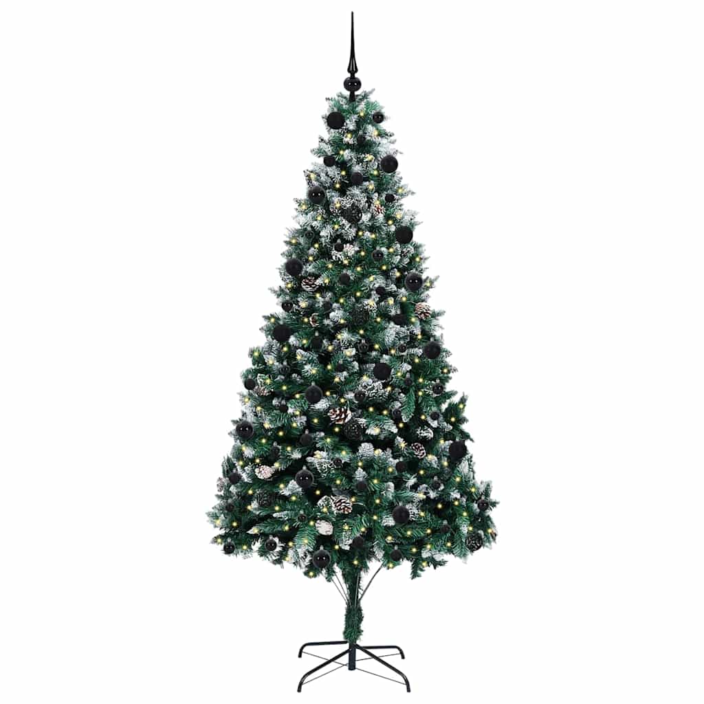 Künstlicher Weihnachtsbaum mit 300 LEDs mit Ständer Grün 210 cm