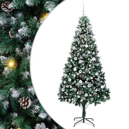 Künstlicher Weihnachtsbaum mit 300 LEDs mit Ständer Grün 210 cm