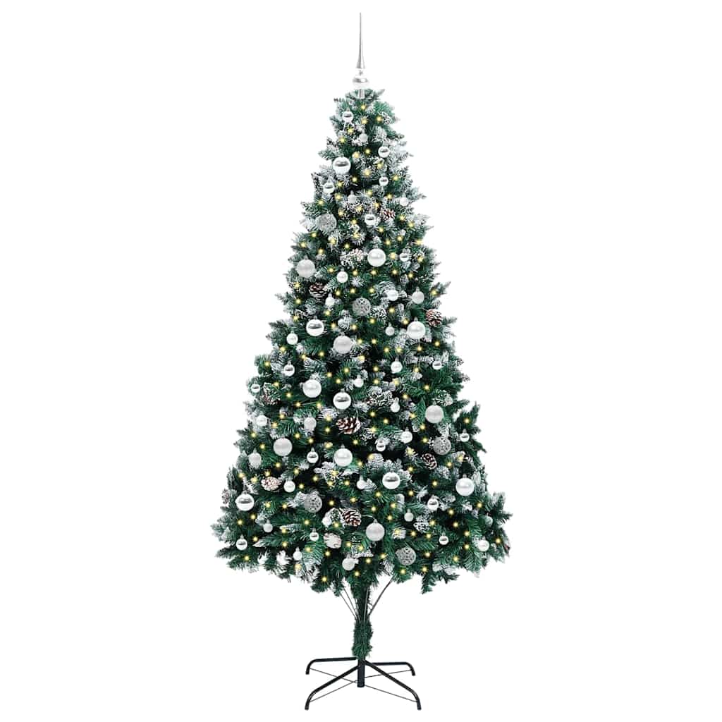 Künstlicher Weihnachtsbaum mit 300 LEDs mit Ständer Grün 210 cm