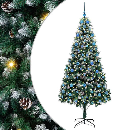 Künstlicher Weihnachtsbaum mit 300 LEDs mit Ständer Grün 210 cm