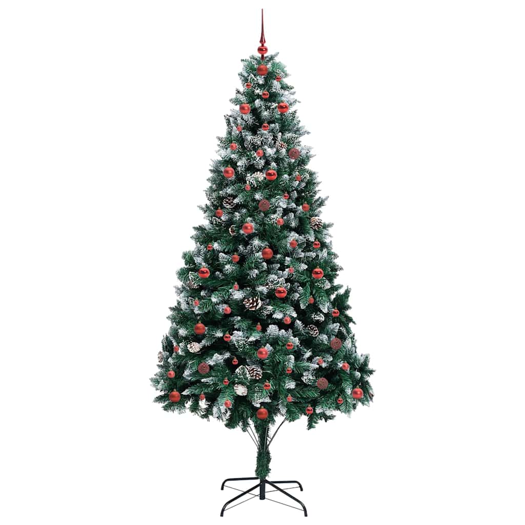 Künstlicher Weihnachtsbaum mit 300 LEDs mit Ständer Grün 240 cm