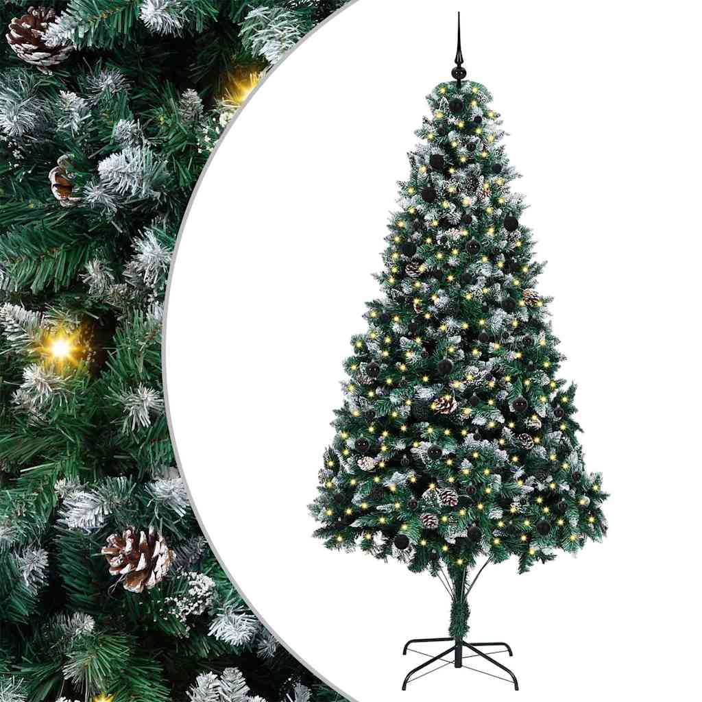 Künstlicher Weihnachtsbaum mit 300 LEDs mit Ständer Grün 240 cm