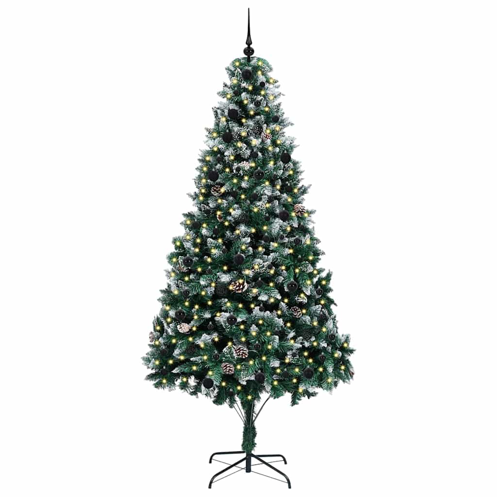 Künstlicher Weihnachtsbaum mit 300 LEDs mit Ständer Grün 240 cm