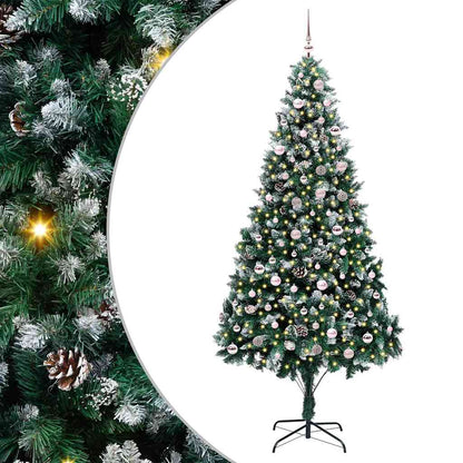 Künstlicher Weihnachtsbaum mit 300 LEDs mit Ständer Grün 240 cm