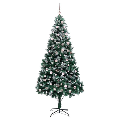 Künstlicher Weihnachtsbaum mit 300 LEDs mit Ständer Grün 240 cm