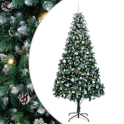 Künstlicher Weihnachtsbaum mit 300 LEDs mit Ständer Grün 240 cm