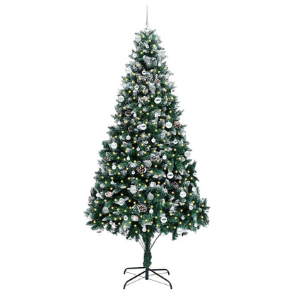 Künstlicher Weihnachtsbaum mit 300 LEDs mit Ständer Grün 240 cm
