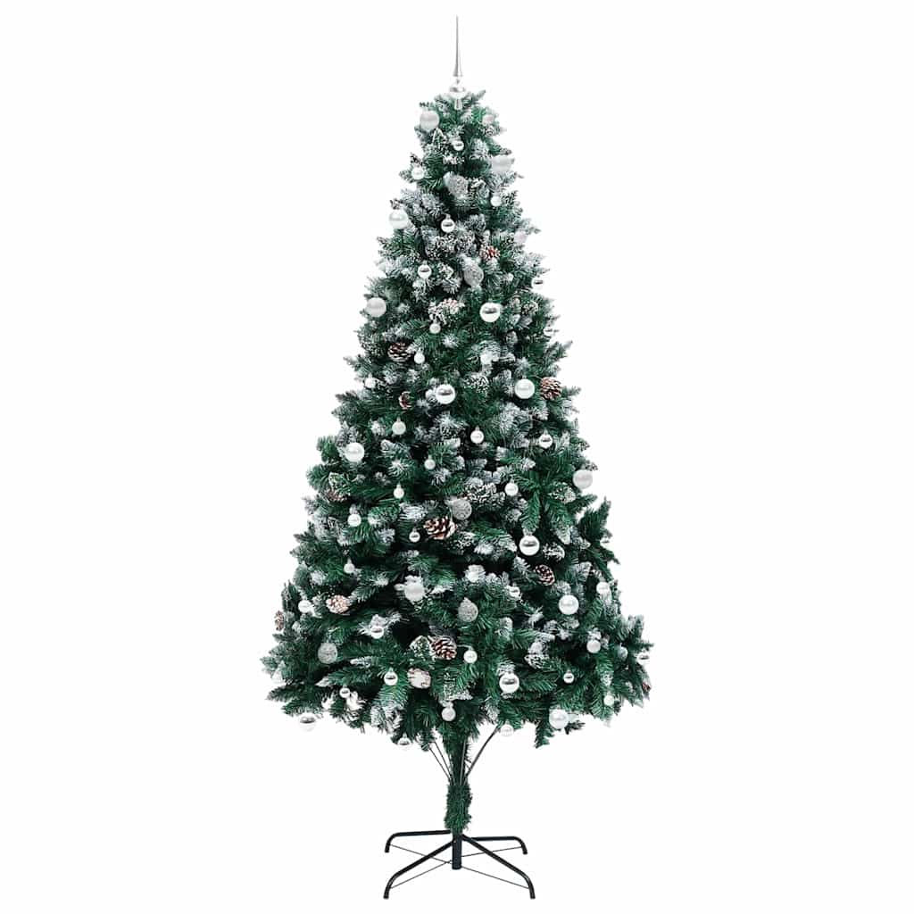 Künstlicher Weihnachtsbaum mit 300 LEDs mit Ständer Grün 240 cm