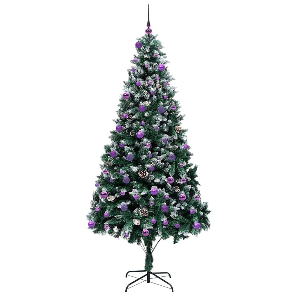 Künstlicher Weihnachtsbaum mit 300 LEDs mit Ständer Grün 240 cm