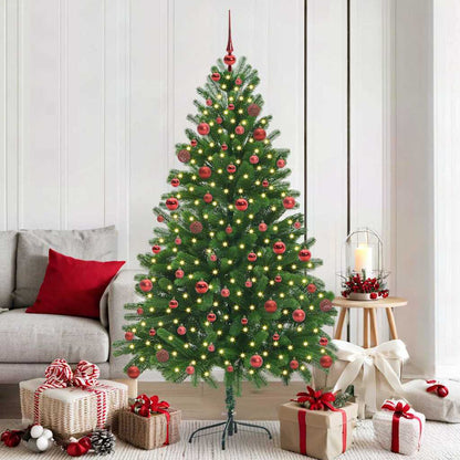 Albero di Natale con 300 LED e supporto, verde, 180 cm, PE