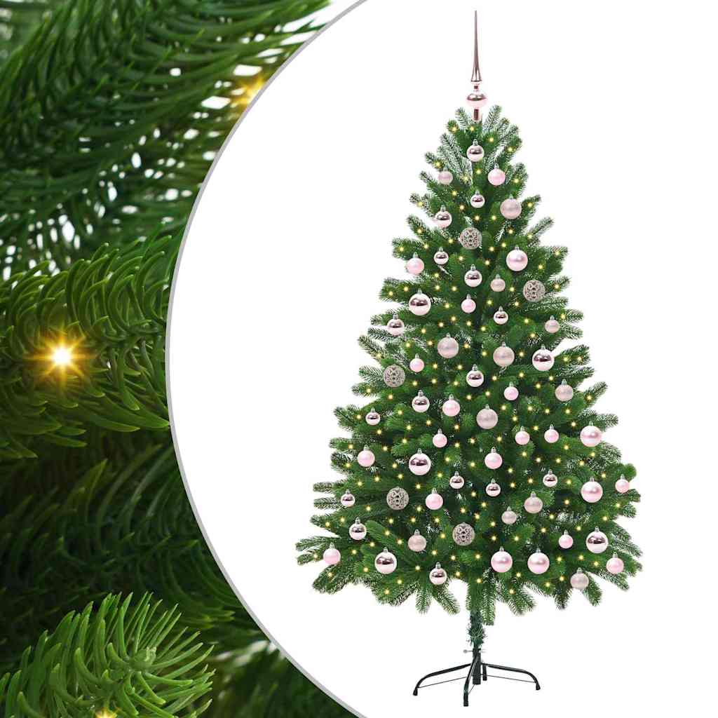 Weihnachtsbaum mit 300 LEDs mit Ständer Grün 180 cm PE