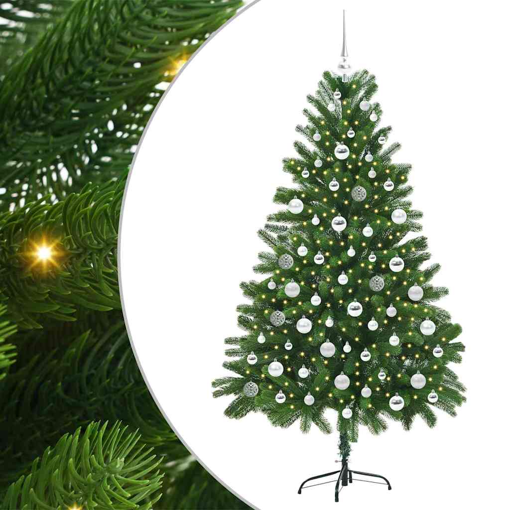 Albero di Natale con 300 LED e supporto, verde, 180 cm, PE