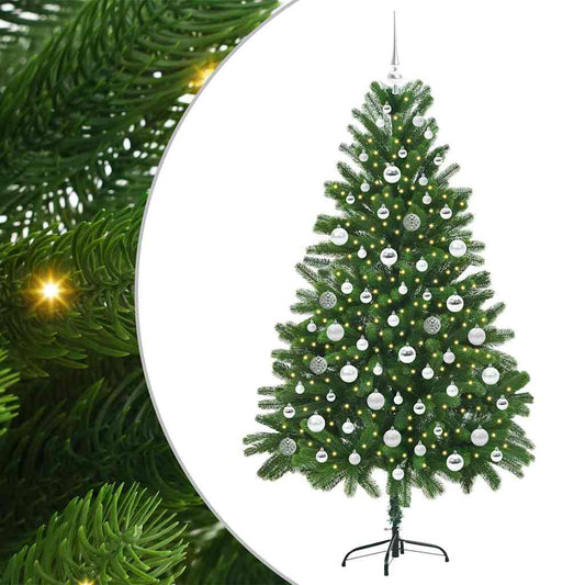 Albero di Natale con 300 LED e supporto, verde, 180 cm, PE