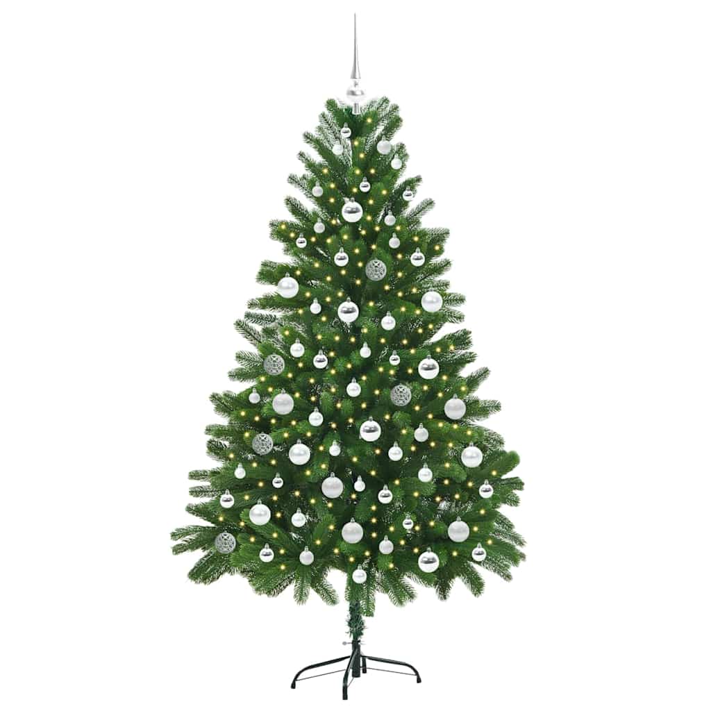 Albero di Natale con 300 LED e supporto, verde, 180 cm, PE