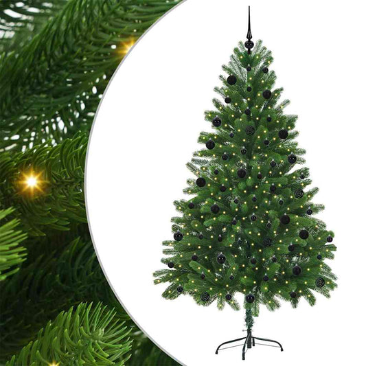 Albero di Natale con 300 LED e supporto, verde, 210 cm, PE