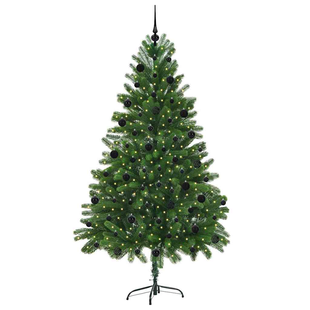 Albero di Natale con 300 LED e supporto, verde, 210 cm, PE