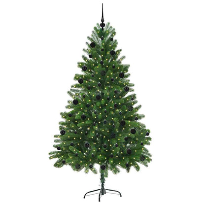 Albero di Natale con 300 LED e supporto, verde, 210 cm, PE