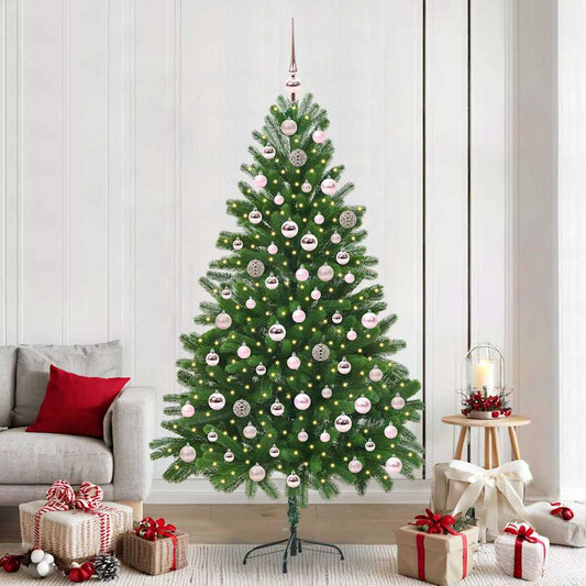 Albero di Natale con 300 LED e supporto, verde, 210 cm, PE