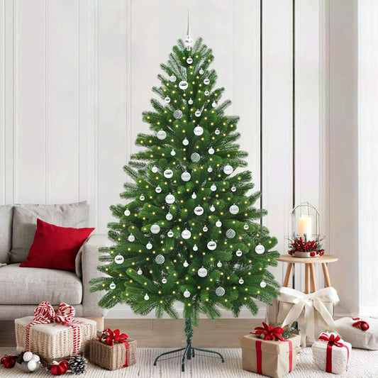 Albero di Natale con 300 LED e supporto, verde, 210 cm, PE