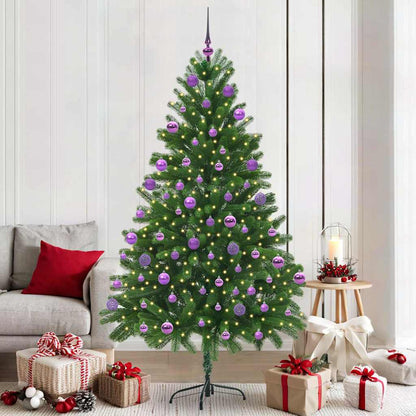 Albero di Natale con 300 LED e supporto, verde, 210 cm, PE