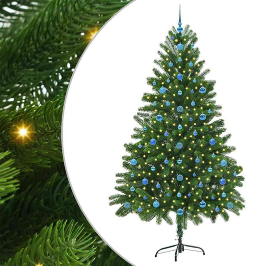 Albero di Natale con 300 LED e supporto, verde, 210 cm, PE