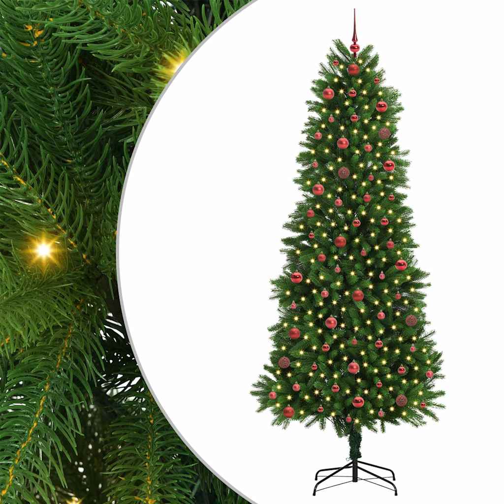 Weihnachtsbaum mit 300 LEDs mit Ständer Grün 240 cm PE