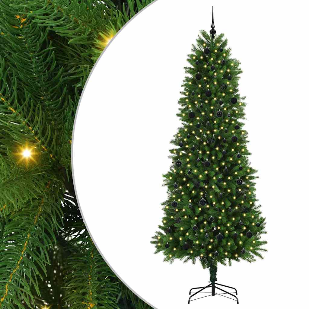 Weihnachtsbaum mit 300 LEDs mit Ständer Grün 240 cm PE
