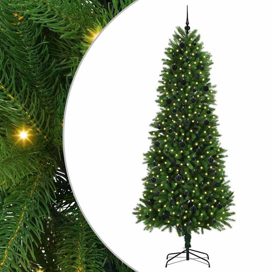 Albero di Natale con 300 LED e supporto, verde, 240 cm, PE