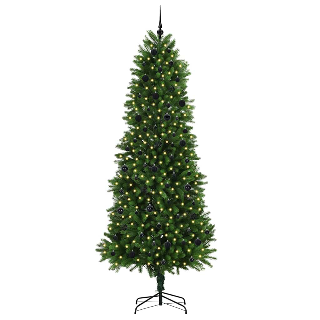 Weihnachtsbaum mit 300 LEDs mit Ständer Grün 240 cm PE