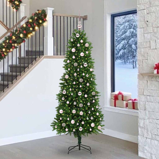 Albero di Natale con 300 LED e supporto, verde, 240 cm, PE