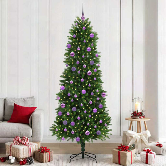 Albero di Natale con 300 LED e supporto, verde, 240 cm, PE